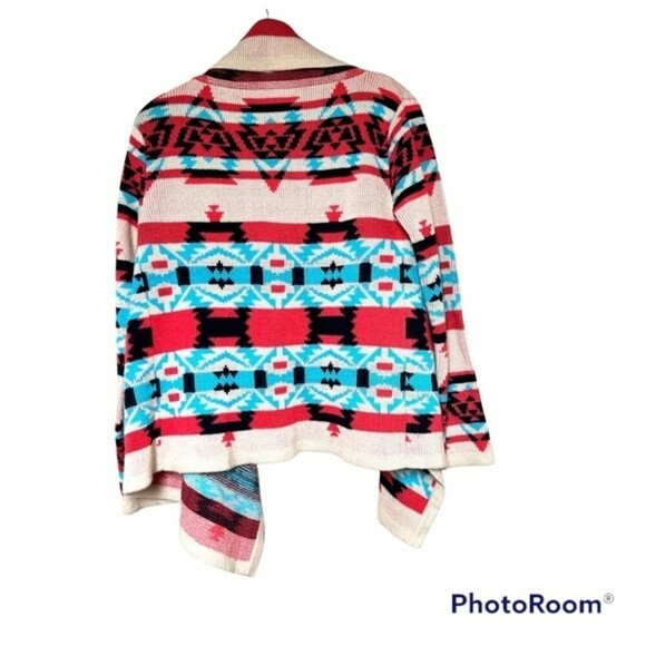 Anthropologie Moon Collection Aztec Drape Cardigan Size Small - Picture 7 of 10